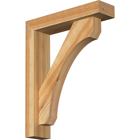 Legacy Block Rough Sawn Bracket W/ Offset Brace, Western Red Cedar, 4W X 16D X 20H